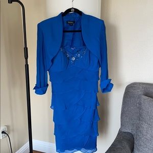 Blue cocktail dress